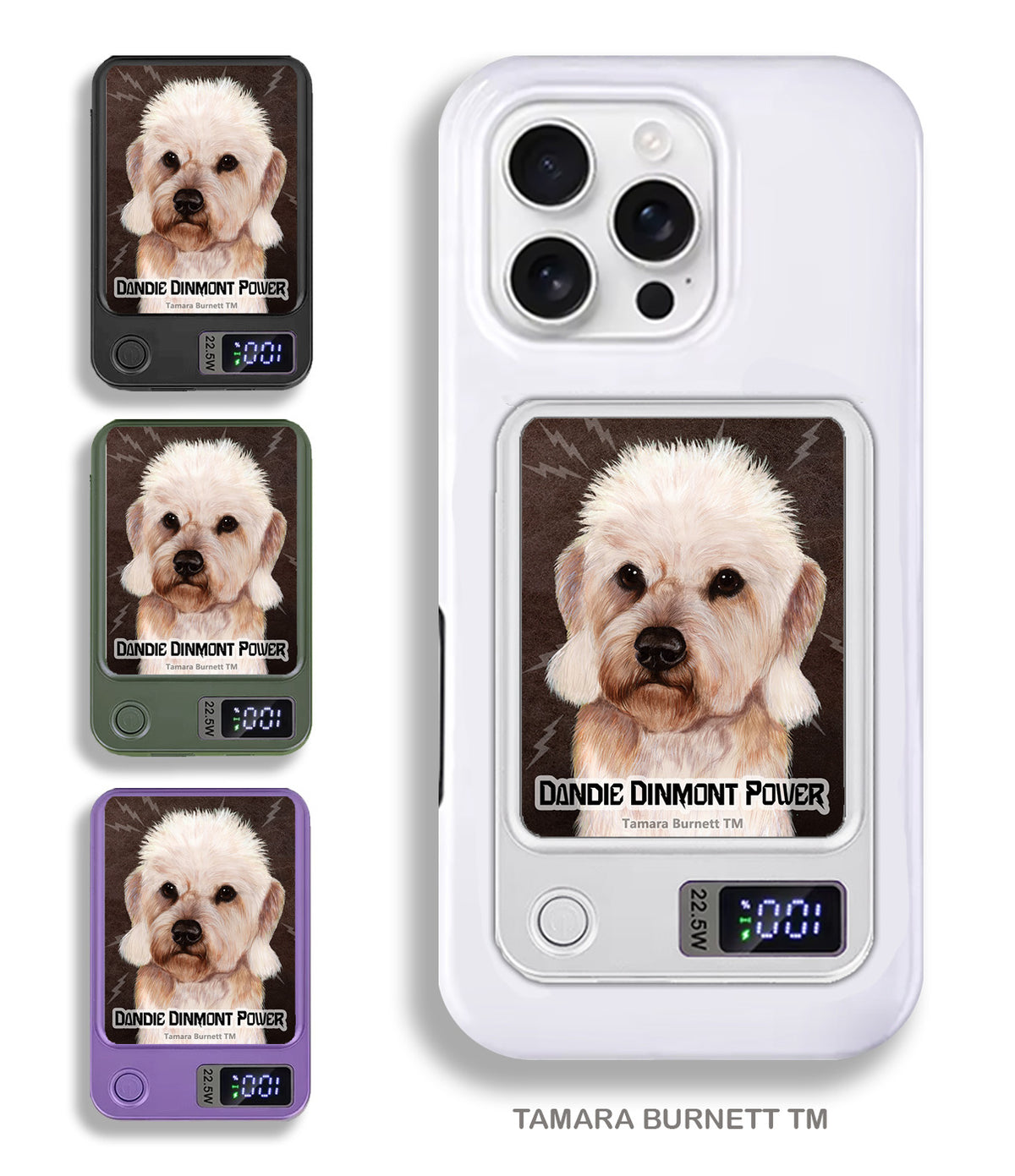 Dandie Dinmont Terrier Mustard Phone Bank Wireless Charger