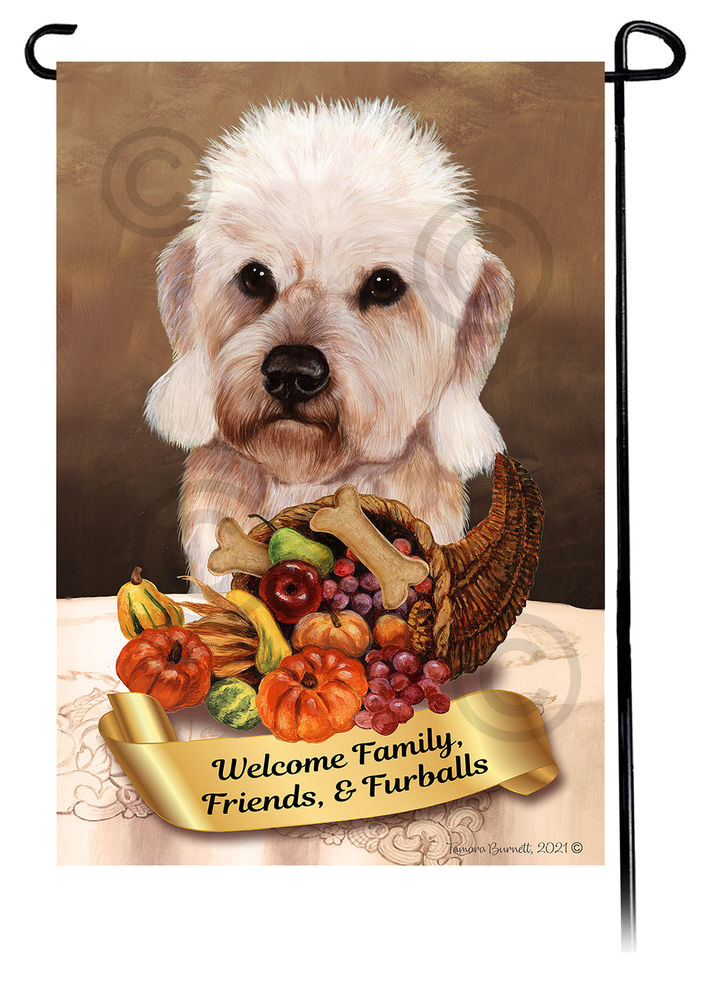 Dandie Dinmont Terrier Thanksgiving - Garden Flag