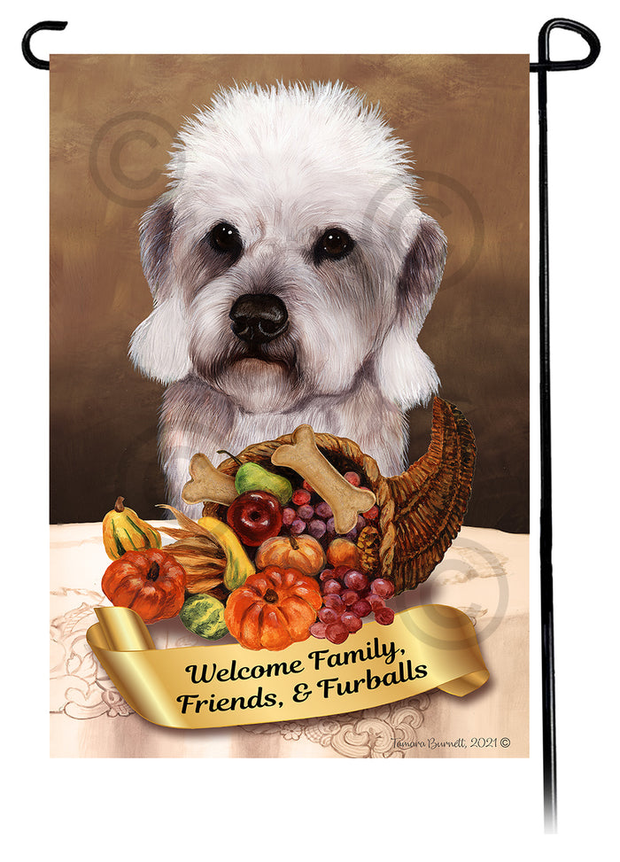 Dandie Dinmont Terrier Thanksgiving Garden Flags
