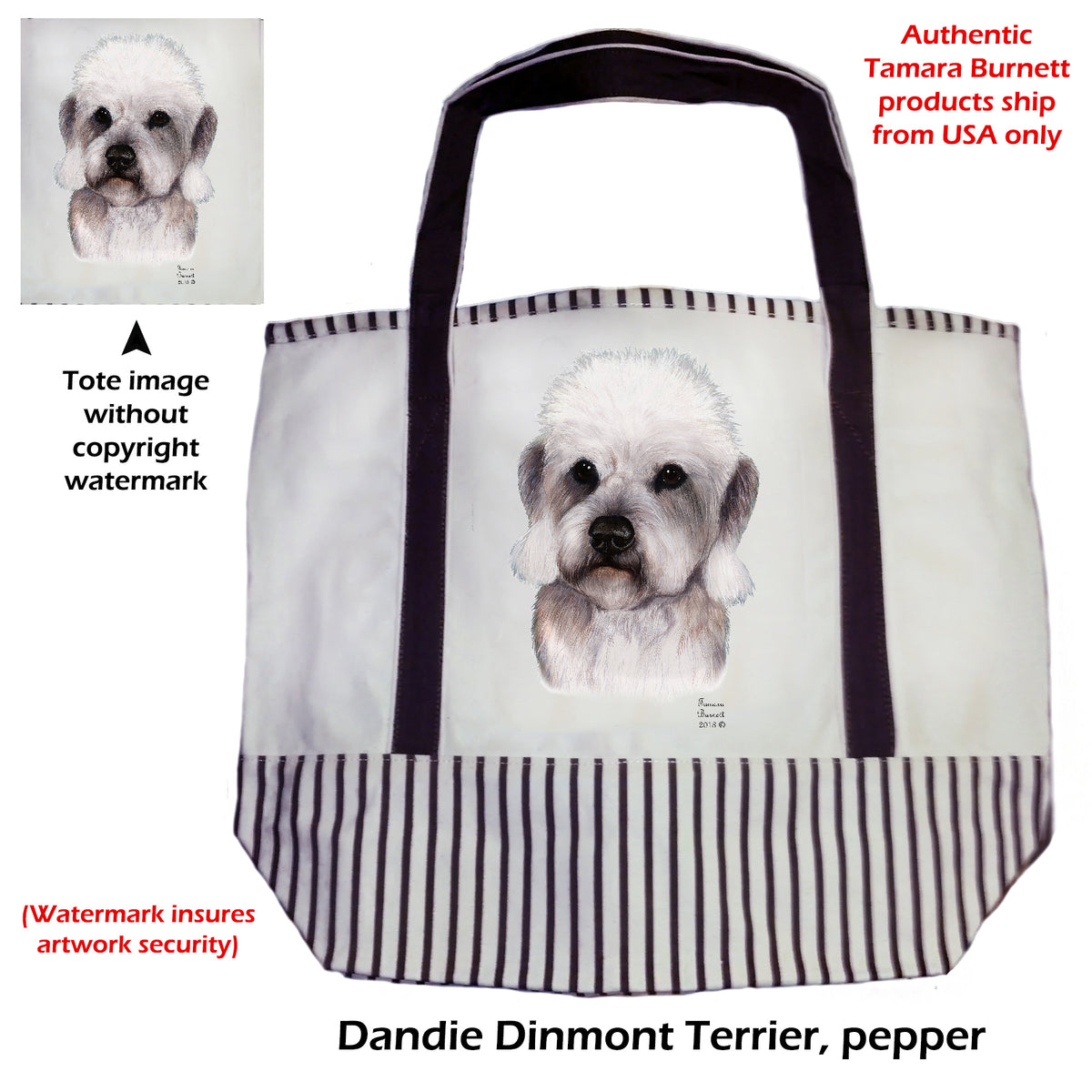 Dandie Dinmont Terrier - Tote Bag