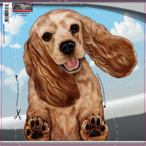 Cocker Spaniel Window Cling