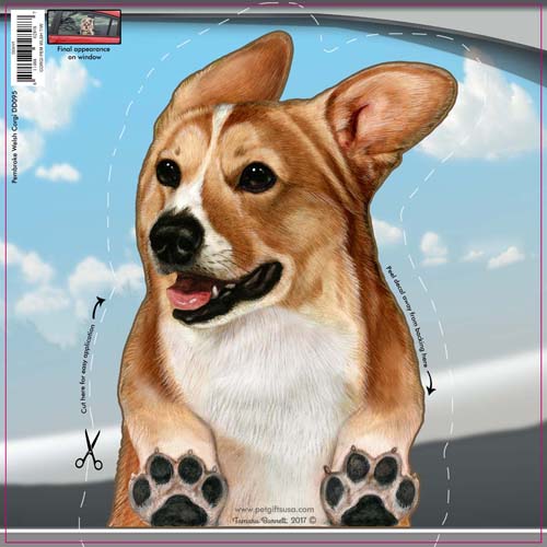 Corgi Window Cling