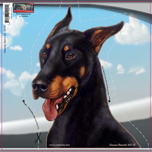 Doberman Window Cling