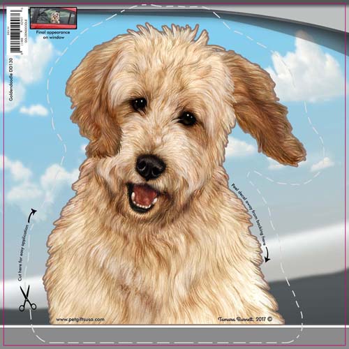 Goldendoodle Window Cling