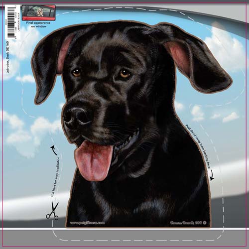 Labrador Retriever Black Window Cling