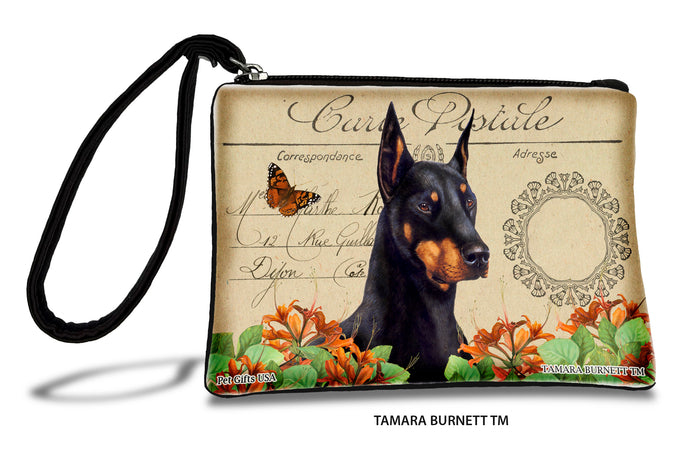 Doberman Pinscher Black Cropped Zippees Pet Pouch