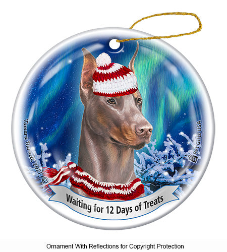 Doberman Cropped Fawn Ornament