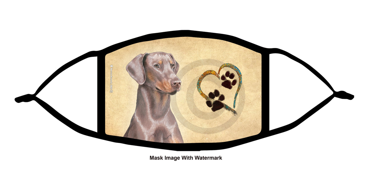 Doberman (Fawn, Uncropped) Face Mask