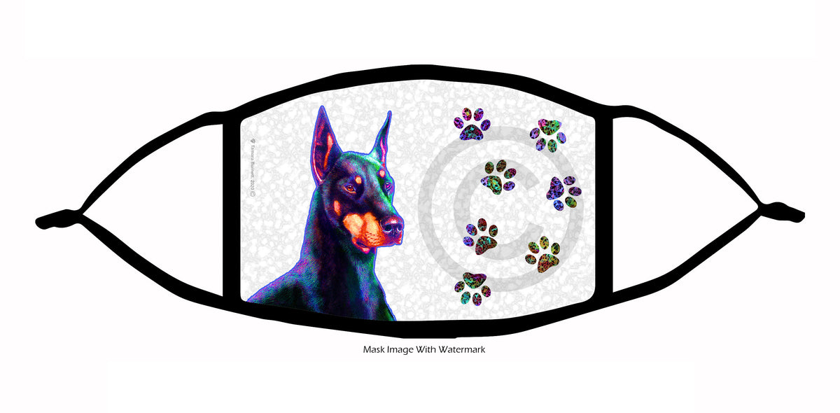 Doberman (Pinscher (Black and Tan Cropped)) Face Mask