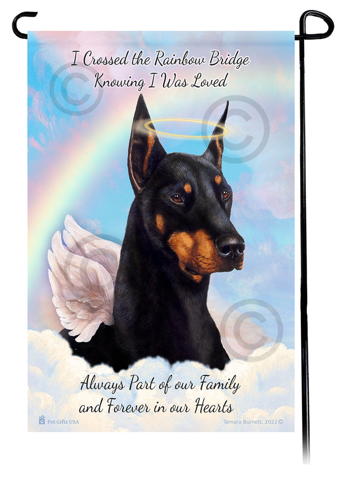 Doberman Pinscher Memorial Garden Flags