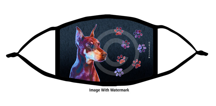Doberman (Cropped Red) Face Mask