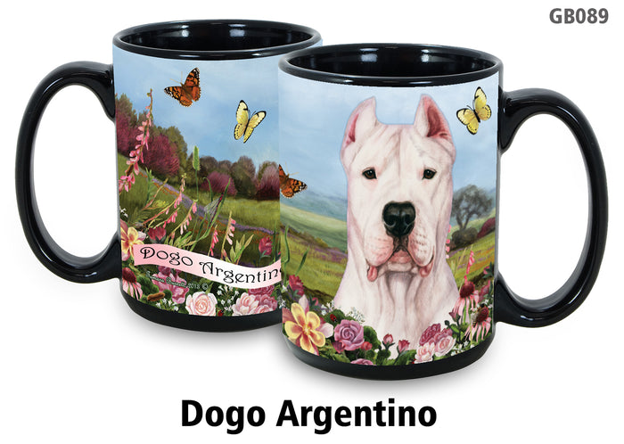 Dogo Argentino - Garden Party Fun Mug 15 oz
