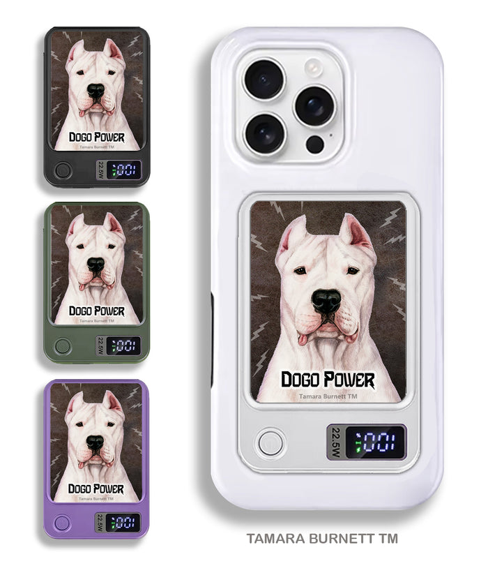 Dogo Argentino Cropped Phone Bank Wireless Charger