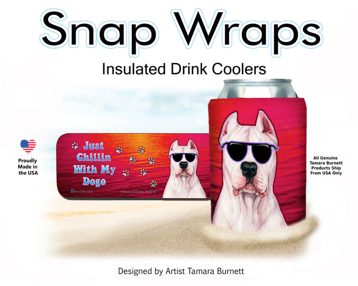 Dogo Argentino White Cropped Snap Wrap Cozy