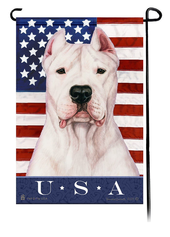 Dogo Argentino True Blue Garden Flags