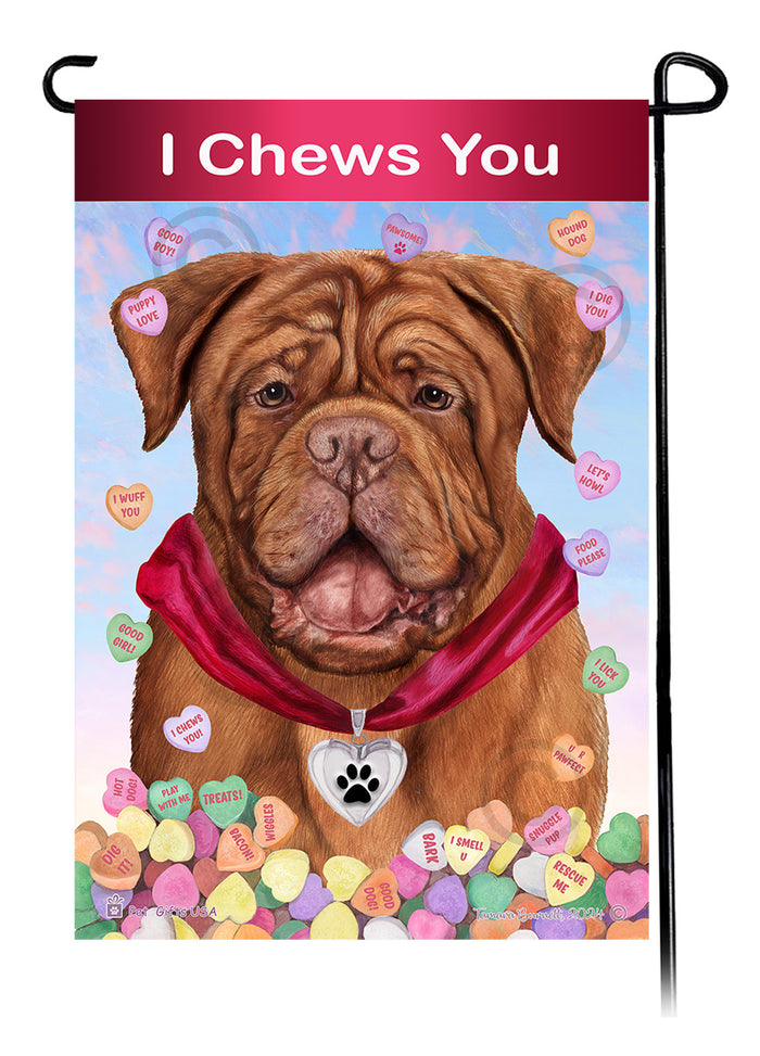 Dogue de Bordeaux Valentine Sweetheart Garden Flags