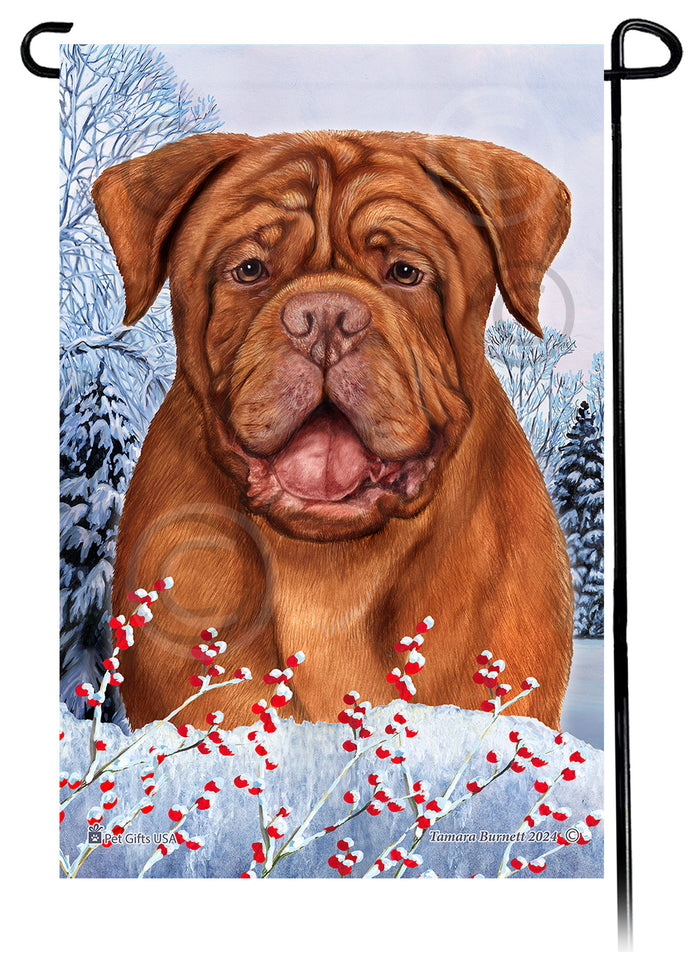 Dogue de Bordeaux Winterberries Garden Flags