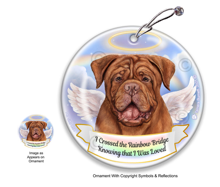 Dogue de Bordeaux Rainbow Bridge Memorial Ornament