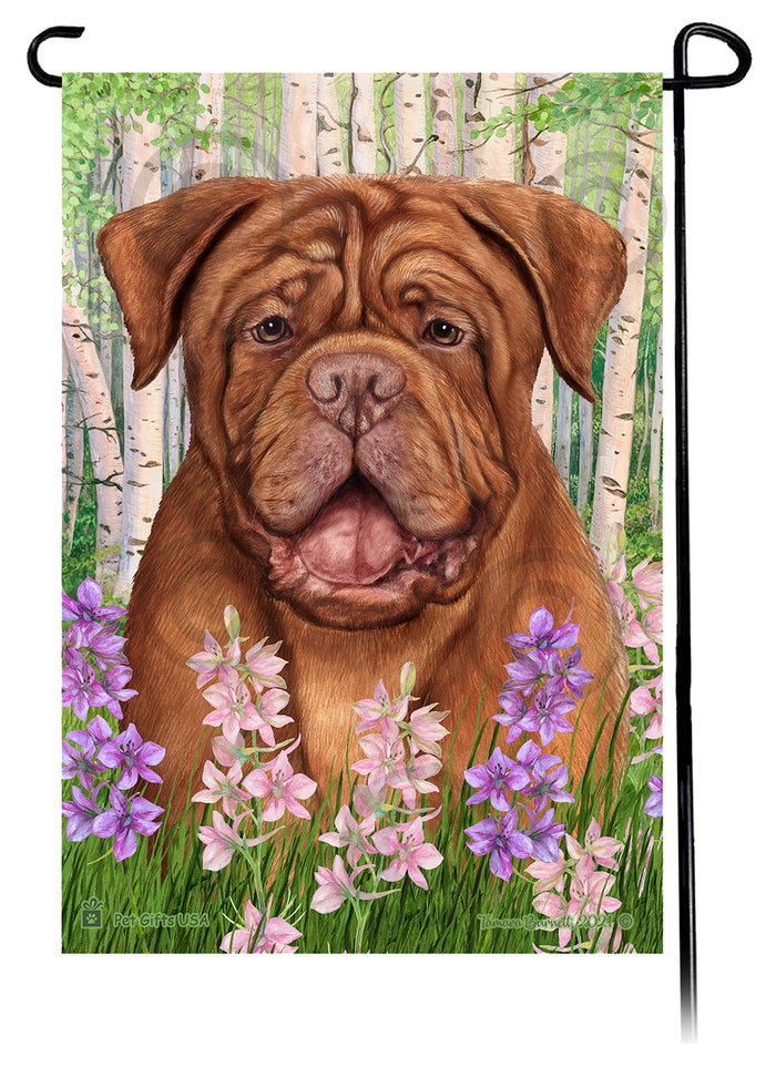 Dogue de Bordeaux Spring Flowers Garden Flags