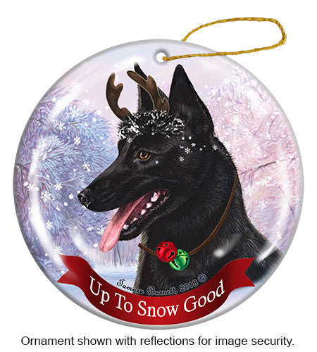 Dutch Shepherd - Up To Snow Good Ornament