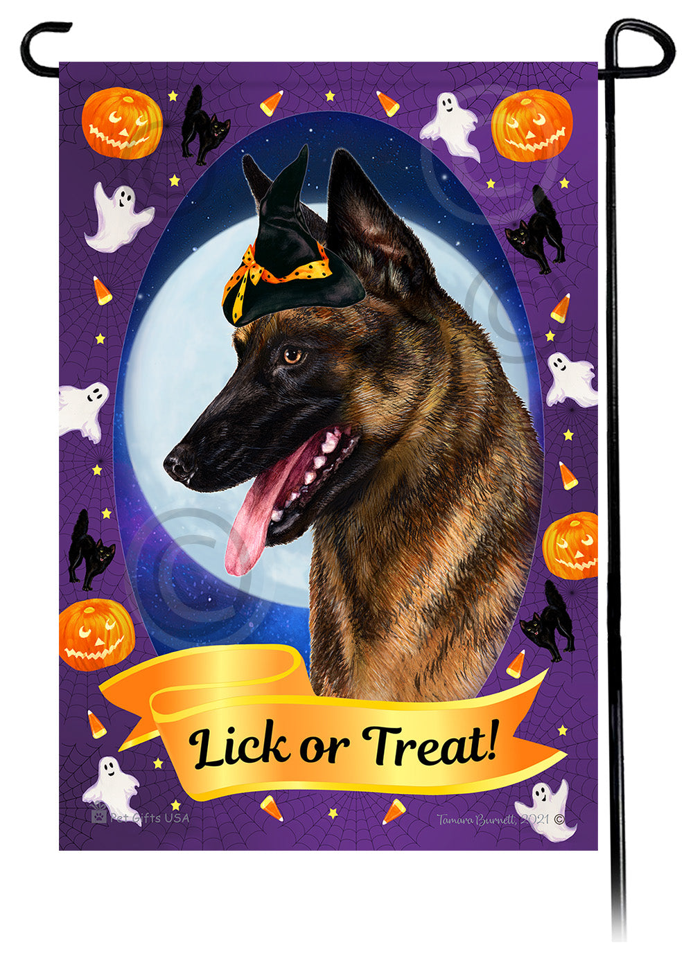 Dutch Shepherd Halloween Howls - Garden Flag