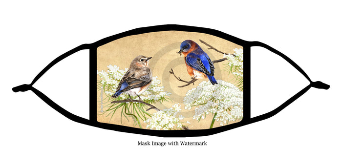 Eastern Bluebird Face Mask