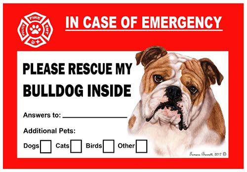 English Bulldog Emergency Cling