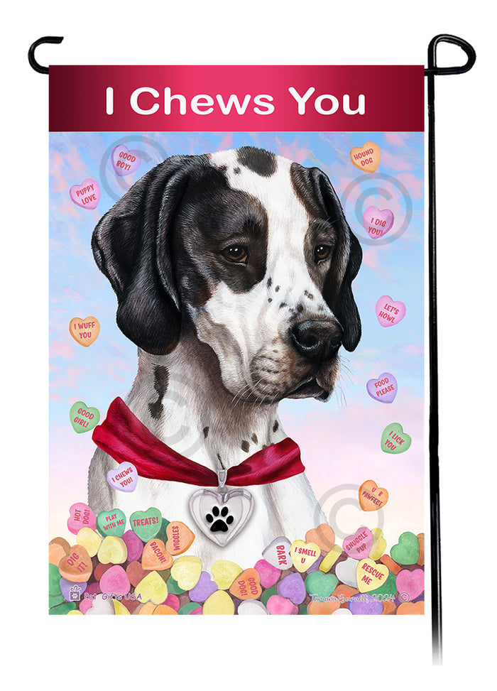 English Pointer Valentine Sweetheart Garden Flags