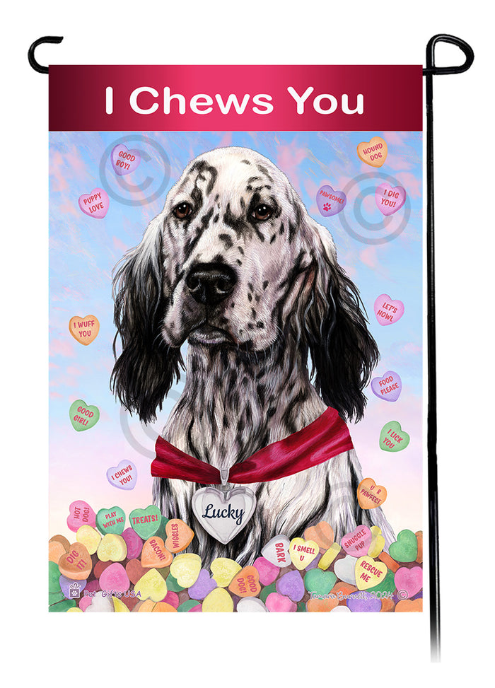English Setter Valentine Sweetheart Garden Flags