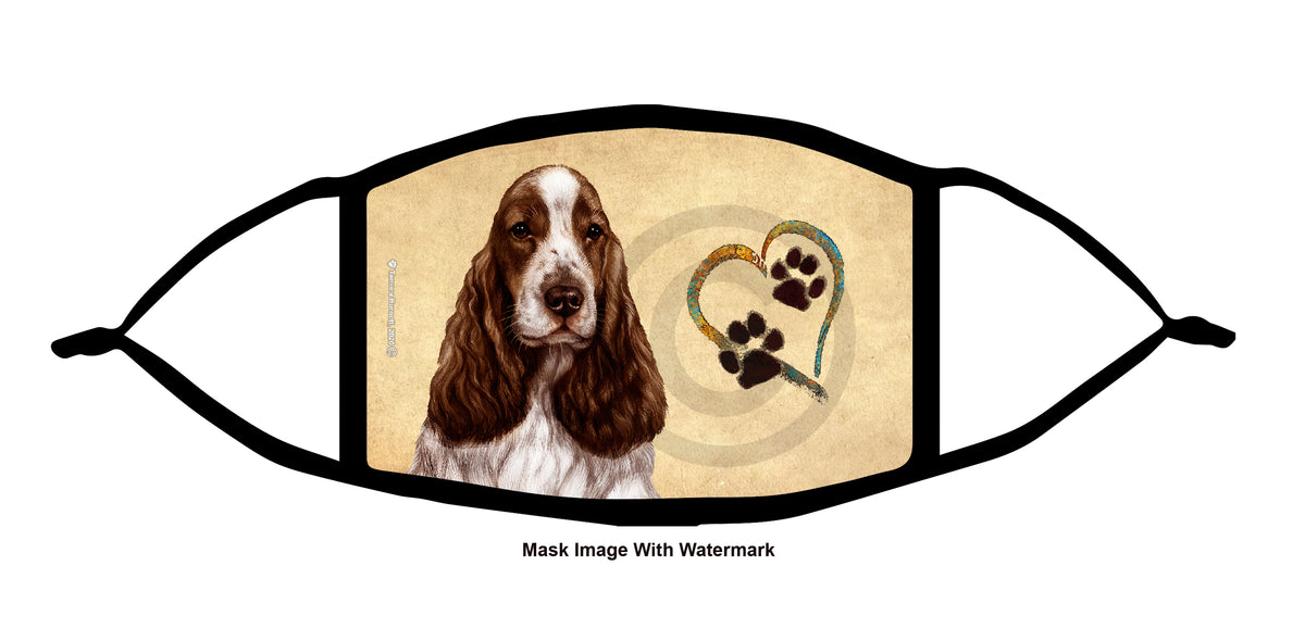 English Cocker Spaniel (Liver and White) Face Mask