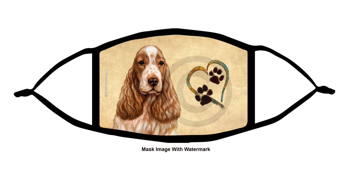 English Cocker Spaniel (Orange Roan) Face Mask