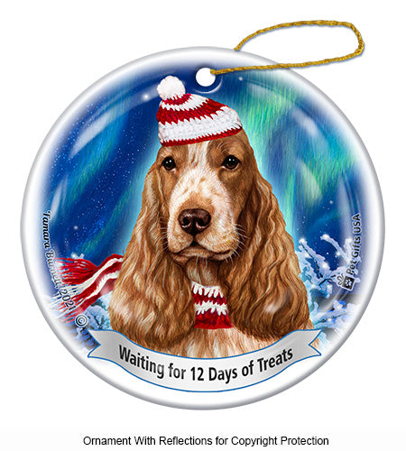 English Cocker Spaniel 12 Days of Treats Ornament