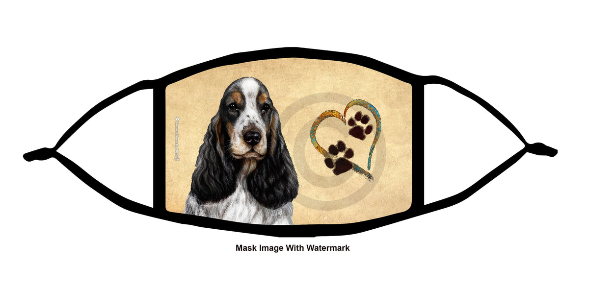 English Cocker Spaniel (Black Tricolor) Face Mask