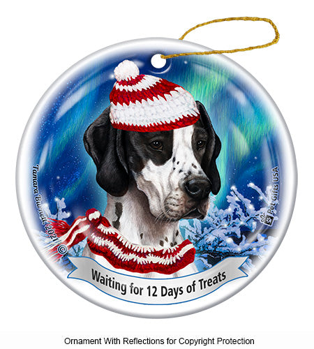 English Pointer 12 Days of Treats Ornament