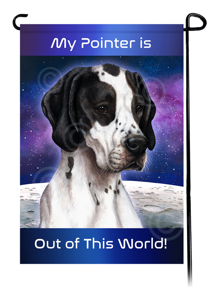 English Pointer Out Of This World Garden Flags
