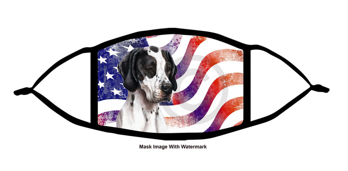 English Pointer (Black and White) Face Mask