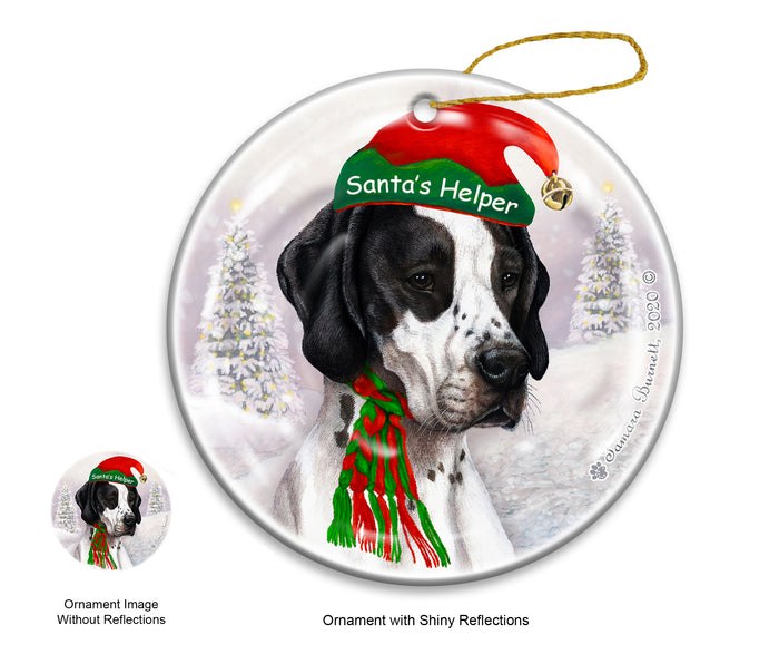English Pointer - Santa's Helper Ornament