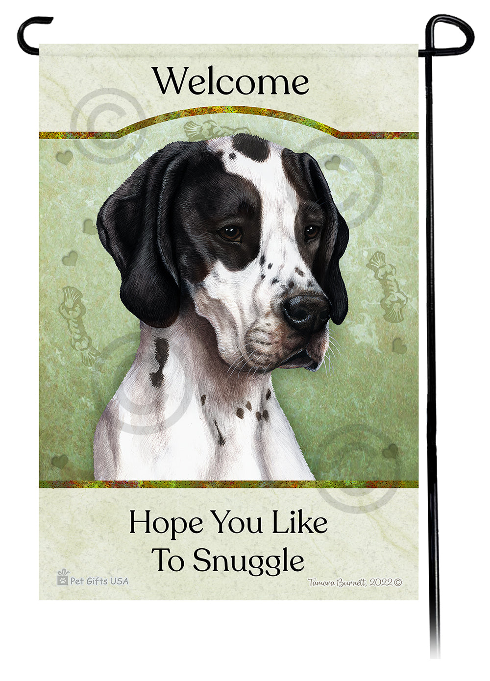 English Pointer Hope You Like To Snuggle Garden Flags