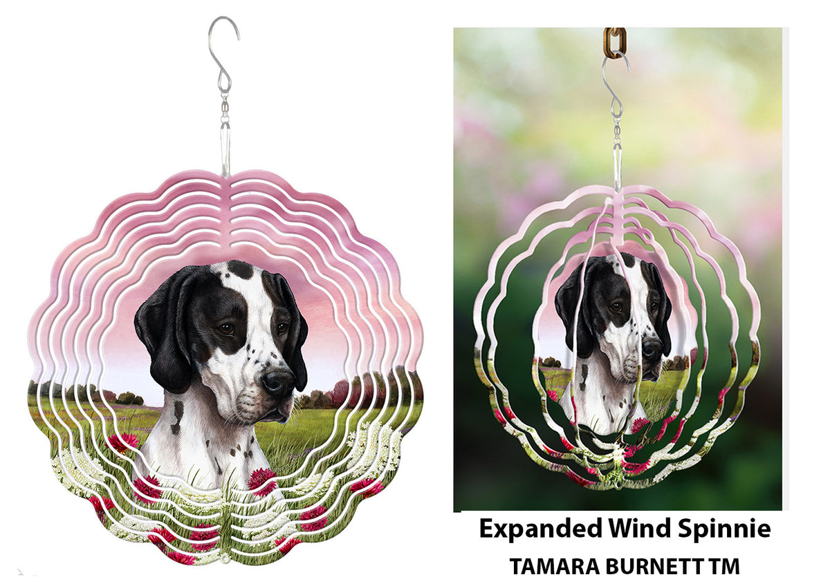 English Pointer Black and White Wind Spinner