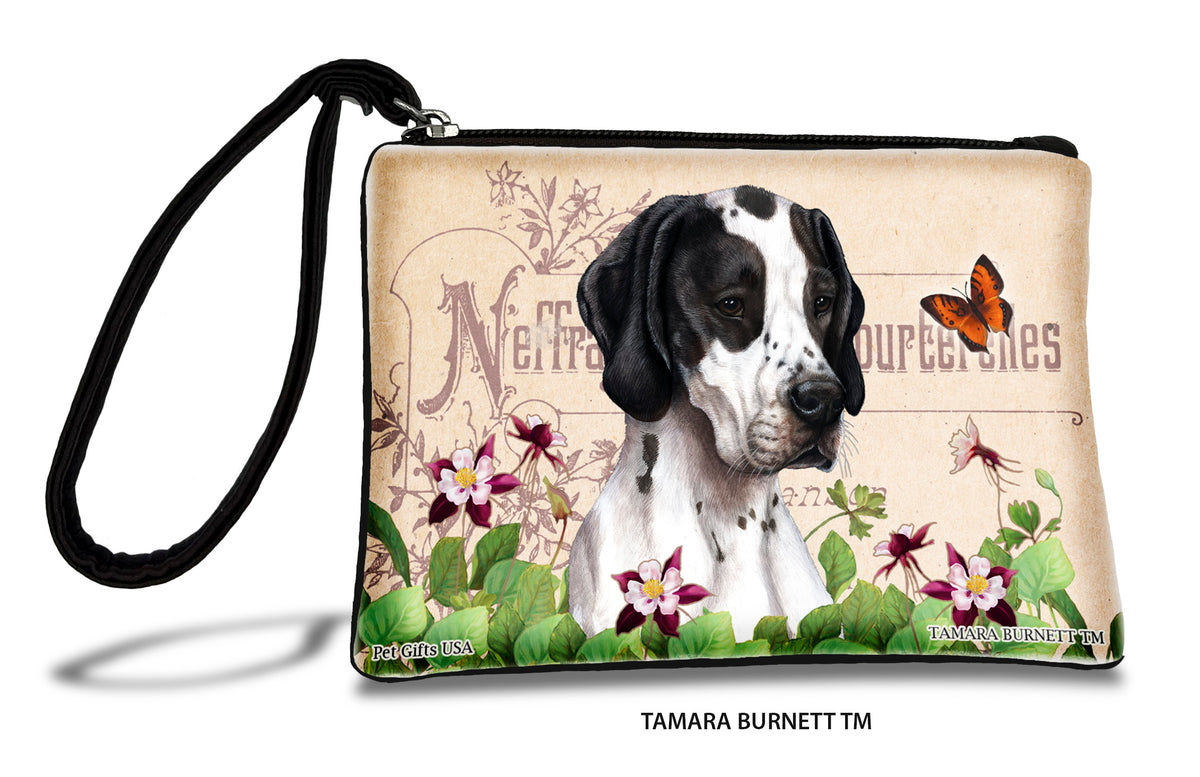 English Pointer Black And White Zippees Pet Pouch