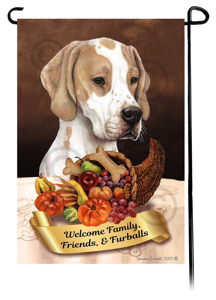 English Pointer Thanksgiving - Garden Flag