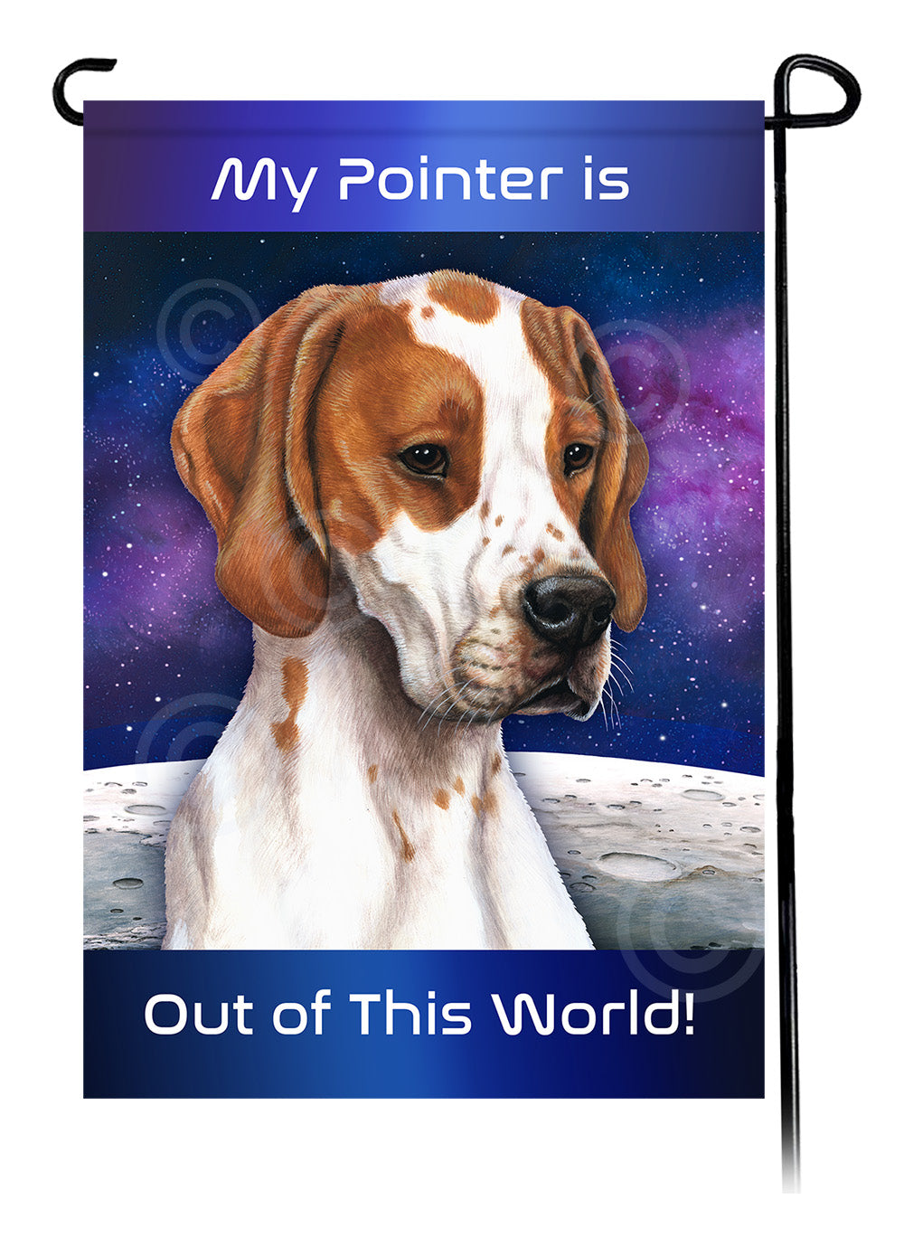 English Pointer Out Of This World - Garden Flag
