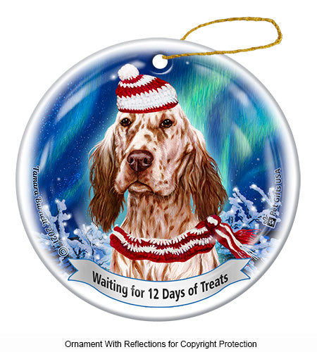 English Setter Orange Ornament