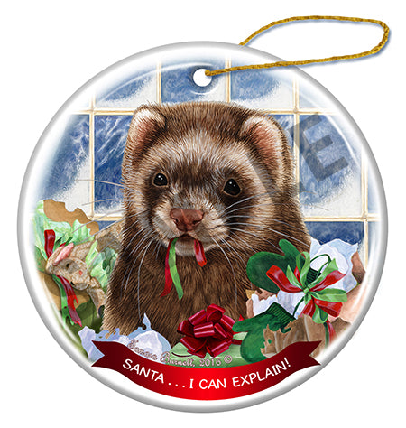 Ferret - Santa I Can Explain Ornament