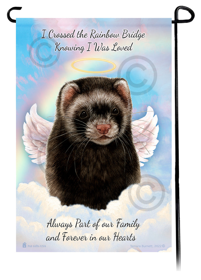 Black Sable Mitt Ferret Memorial Garden Flags