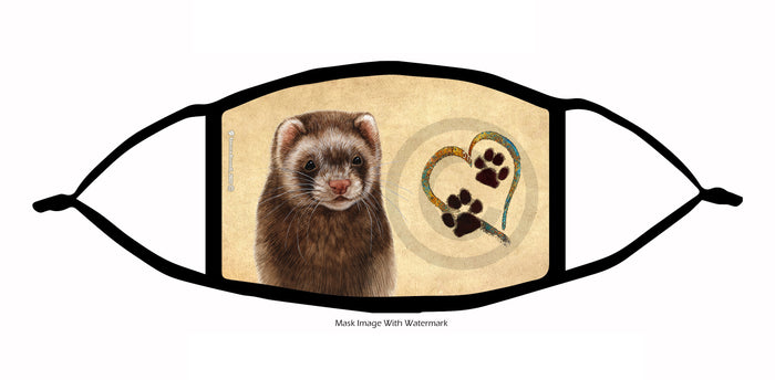 Ferret (Chocolate Sable Mitt) Face Mask