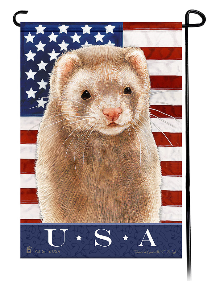 Cinnamon Ferret True Blue Garden Flags
