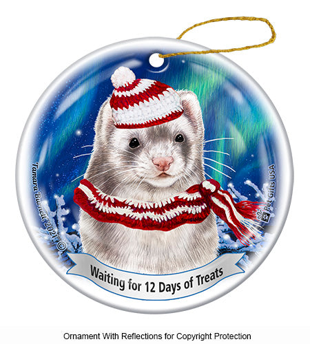 Ferret Silver Ornament