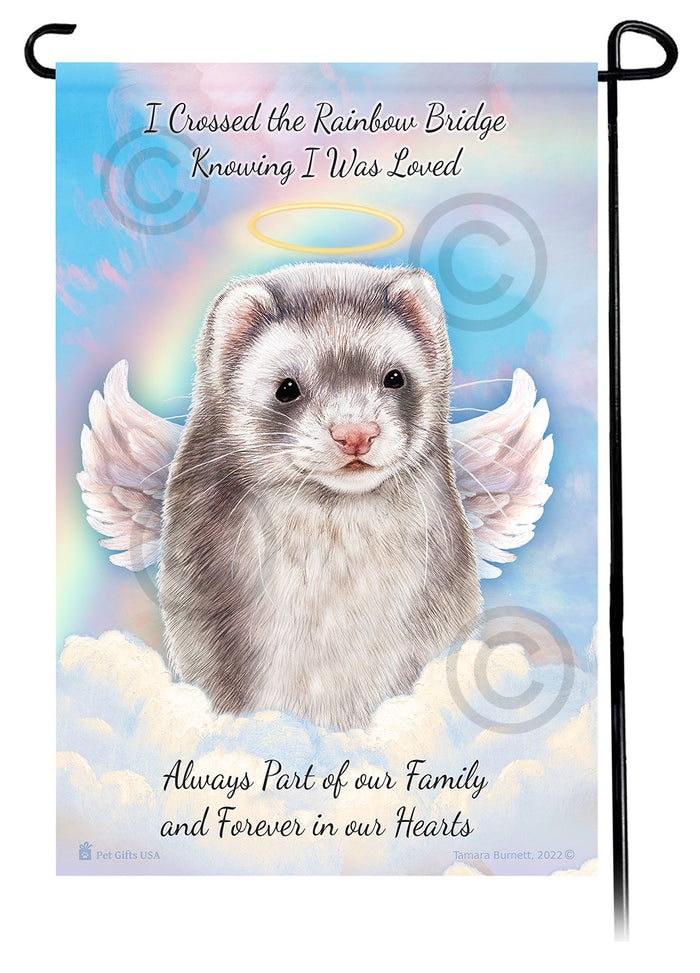 Silver Sable Ferret Memorial Garden Flags