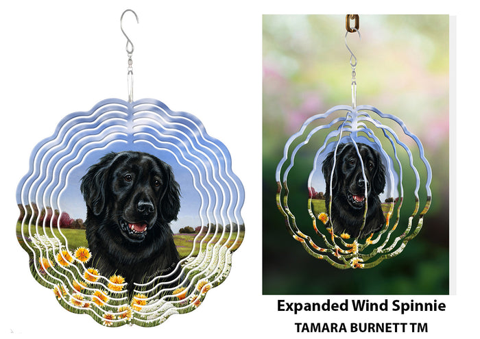 Flat Coated Retriever Black Wind Spinner